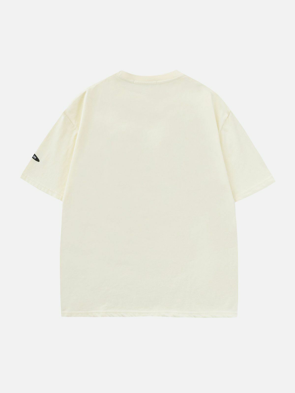 vibrant blurring design tee youthful  edgy streetwear shirt 6712