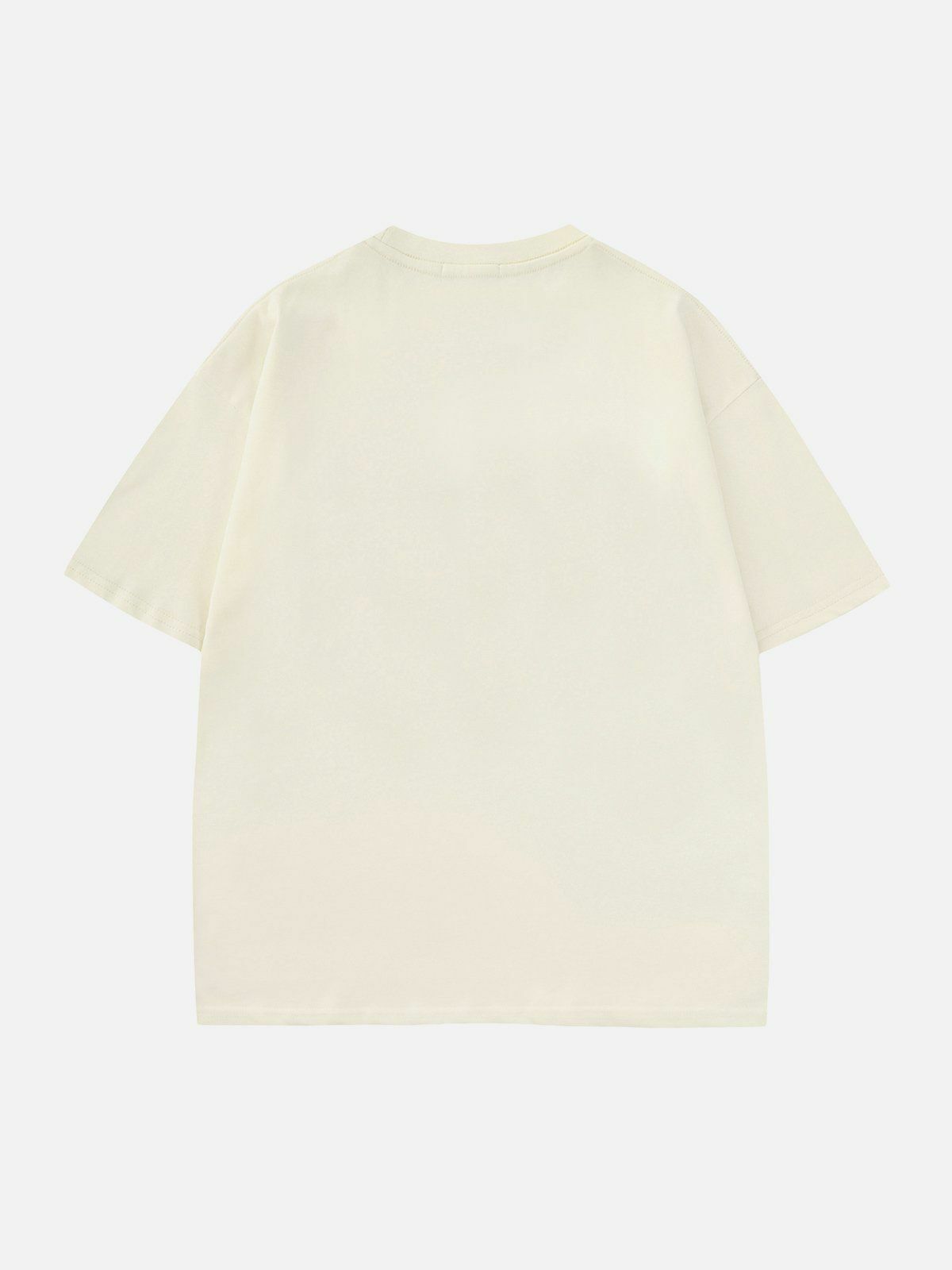 vibrant flocked letter tshirt bold retro streetwear 3548
