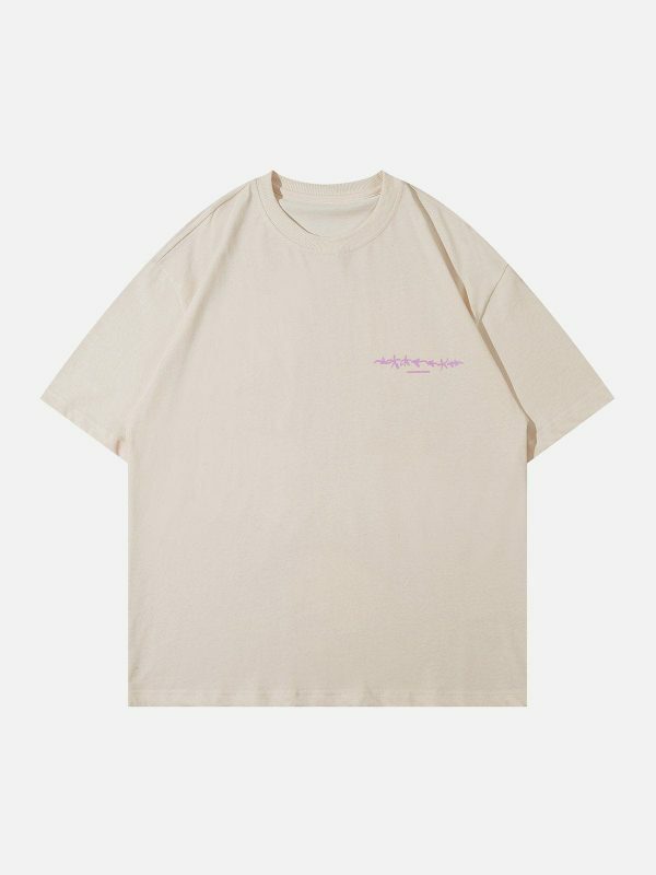 vibrant fruit print tshirt edgy  retro streetwear statement piece 5767