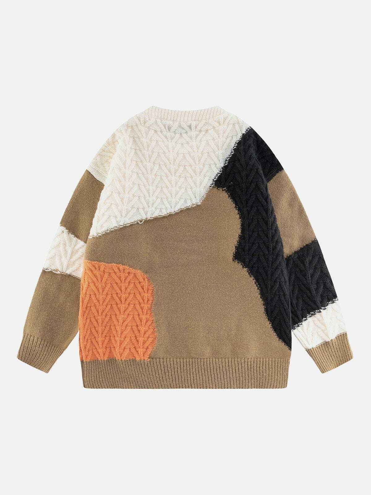 vibrant patchwork sweater y2k fashion essential 6748
