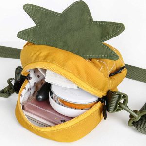 vibrant pineapple waterproof bag trendy  y2k streetwear accessory 5536