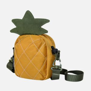 vibrant pineapple waterproof bag trendy  y2k streetwear accessory 6409