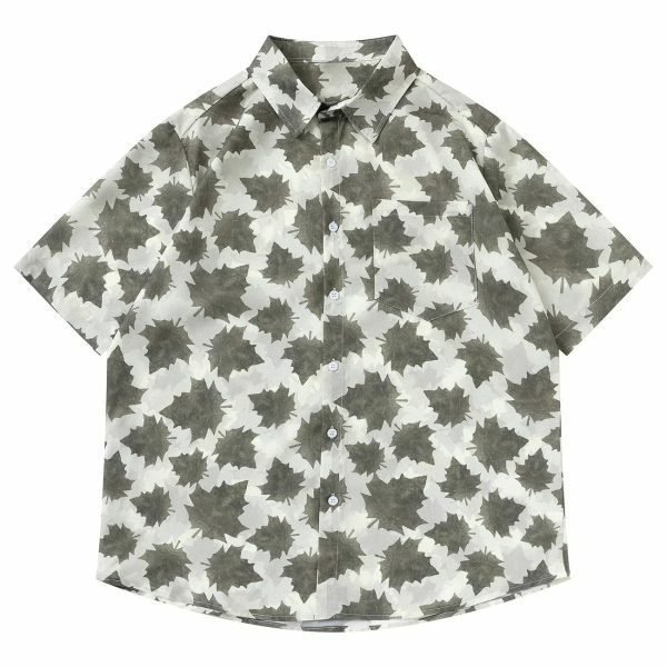 vibrant short sleeve shirt edgy  retro streetwear essential 3421