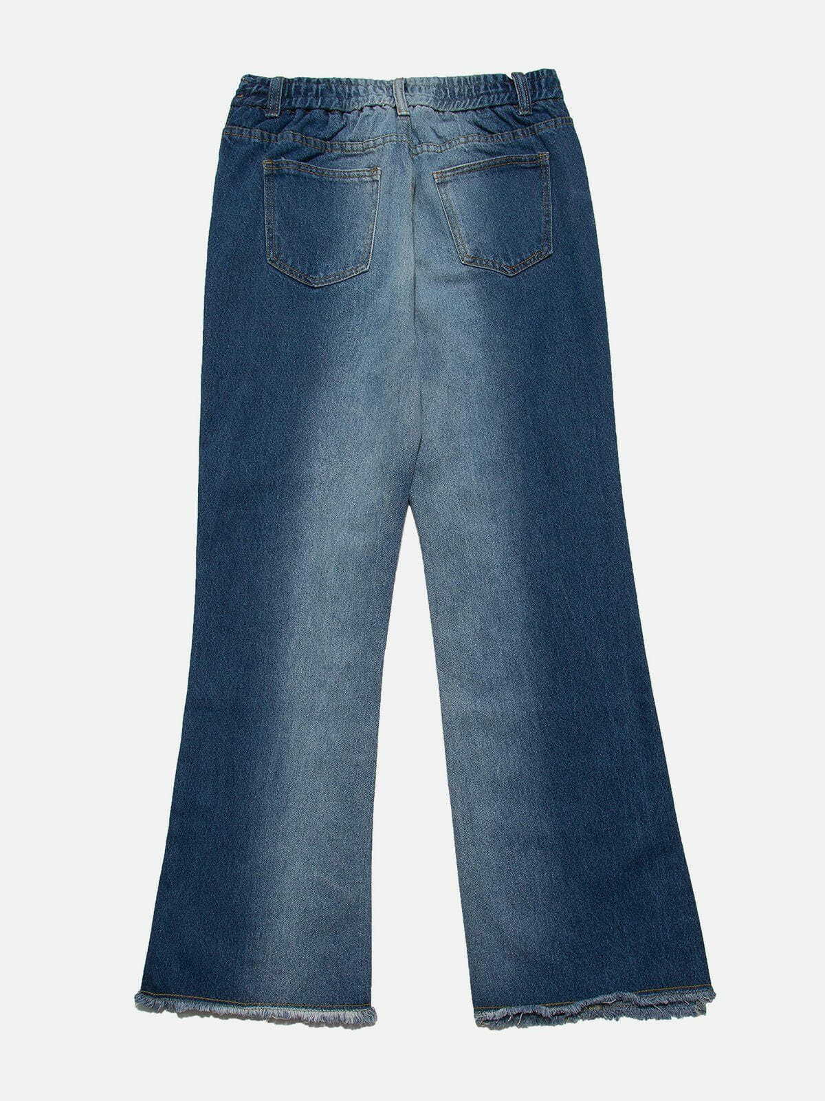 vibrant star graphic jeans edgy gradient design 7728