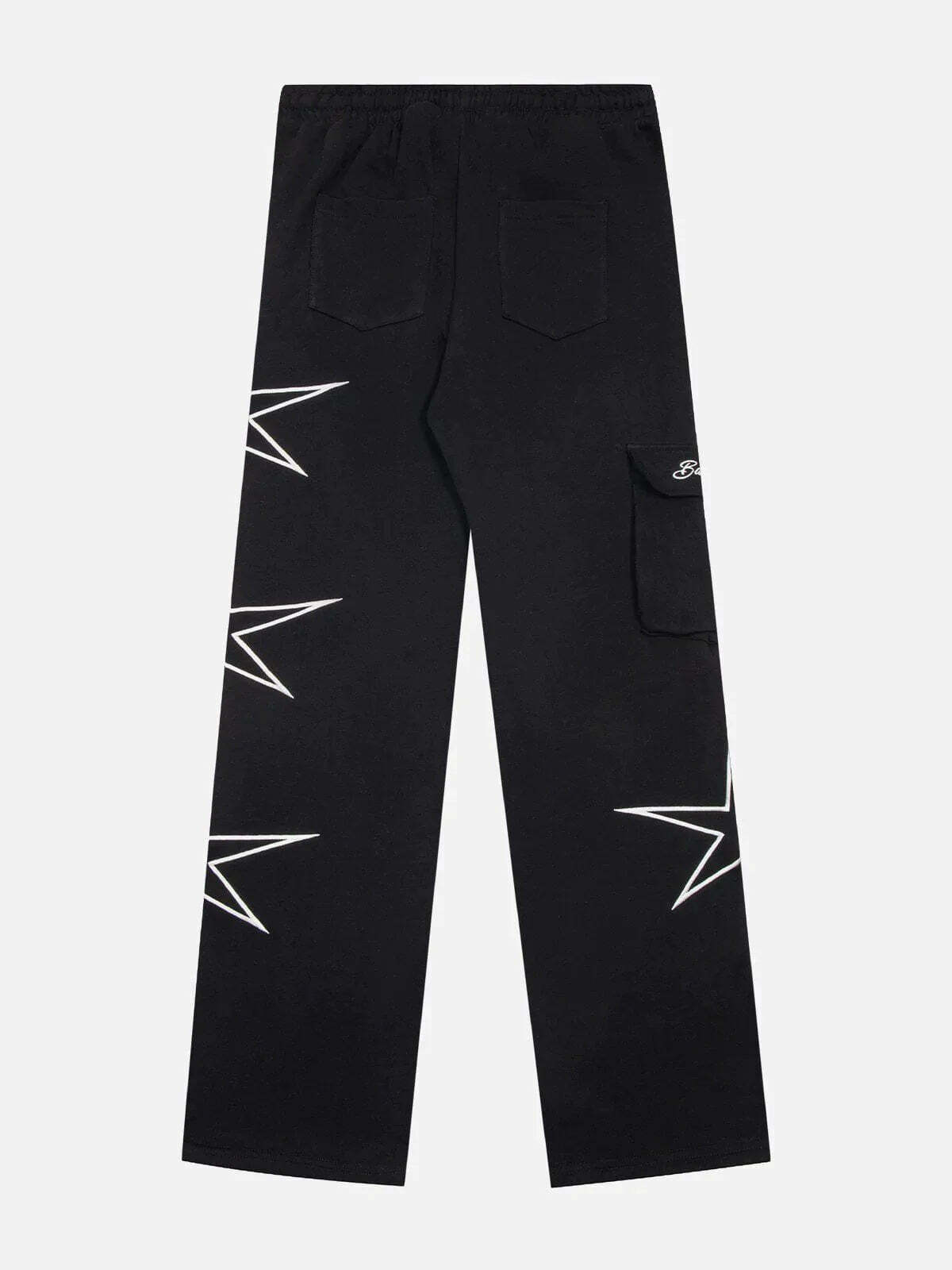 vibrant star print sweatpants y2k streetwear essential 3810