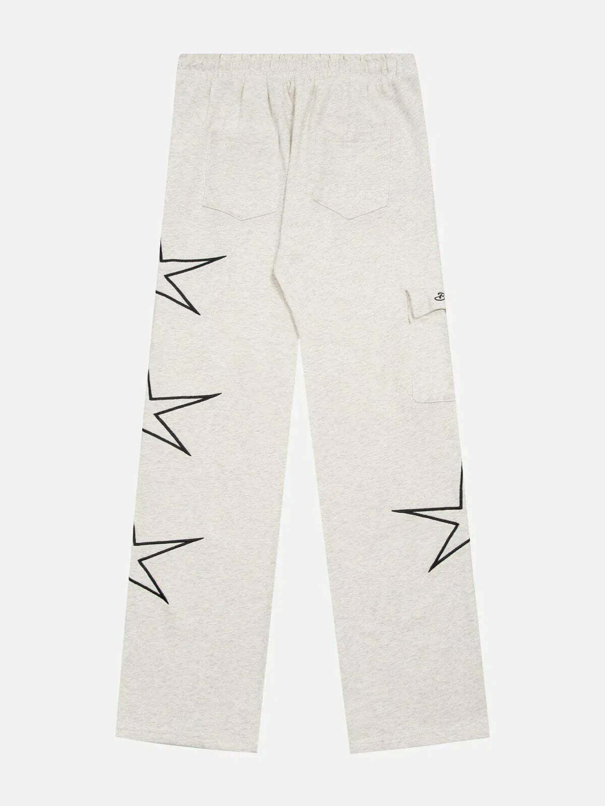 vibrant star print sweatpants y2k streetwear essential 5125