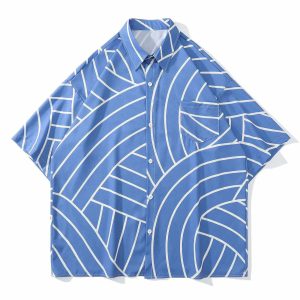 vibrant stripe tee edgy  retro y2k youthful shirt 2366