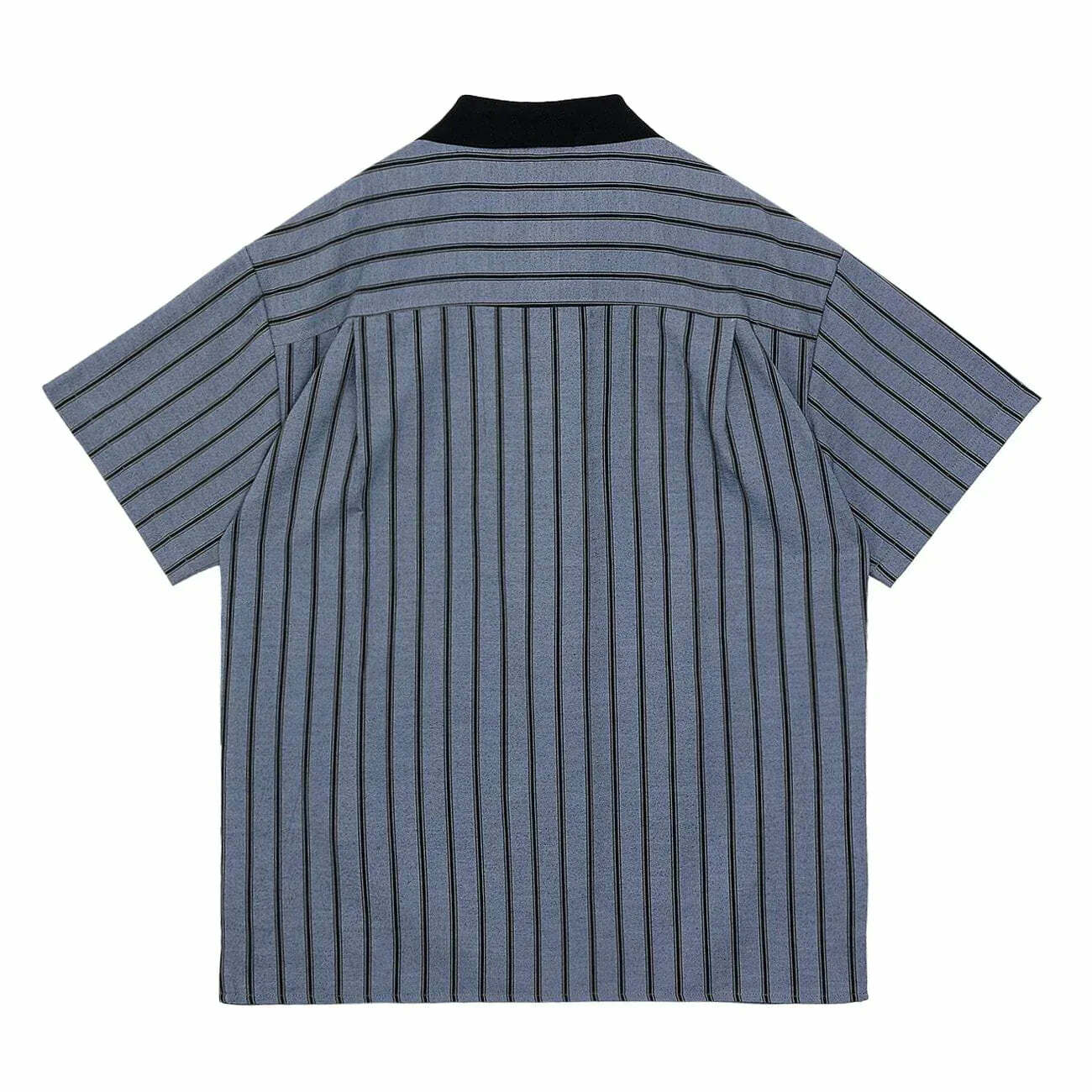 vibrant striped short sleeve shirt retro streetwear essential 5980