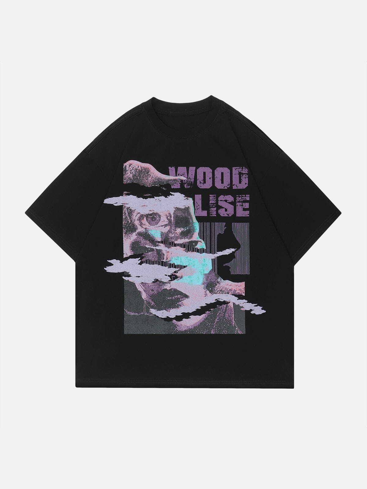 vibrant tie dye abstract tee edgy y2k print shirt 3244