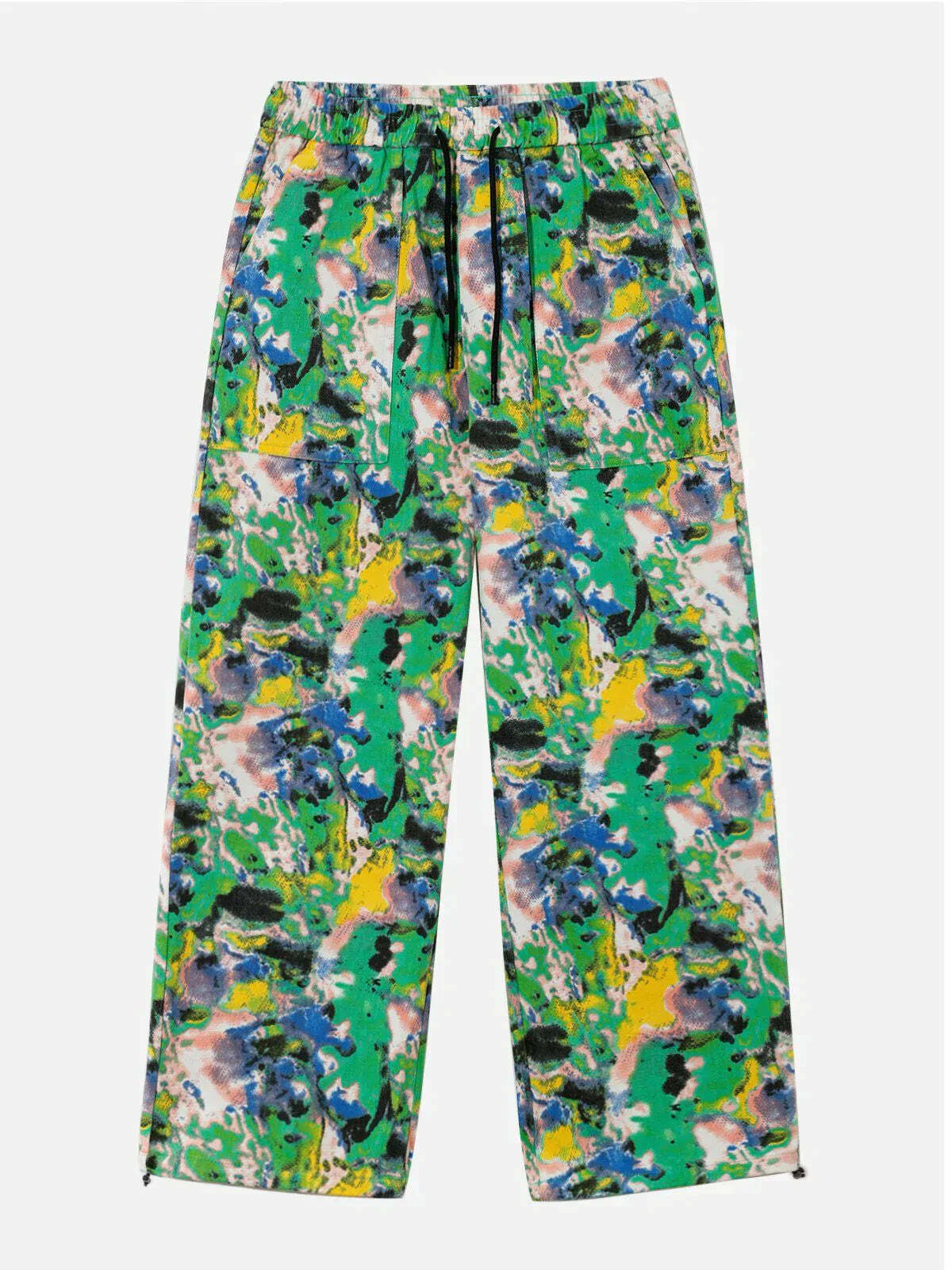 vibrant tiedye graffiti pants edgy streetwear 3086