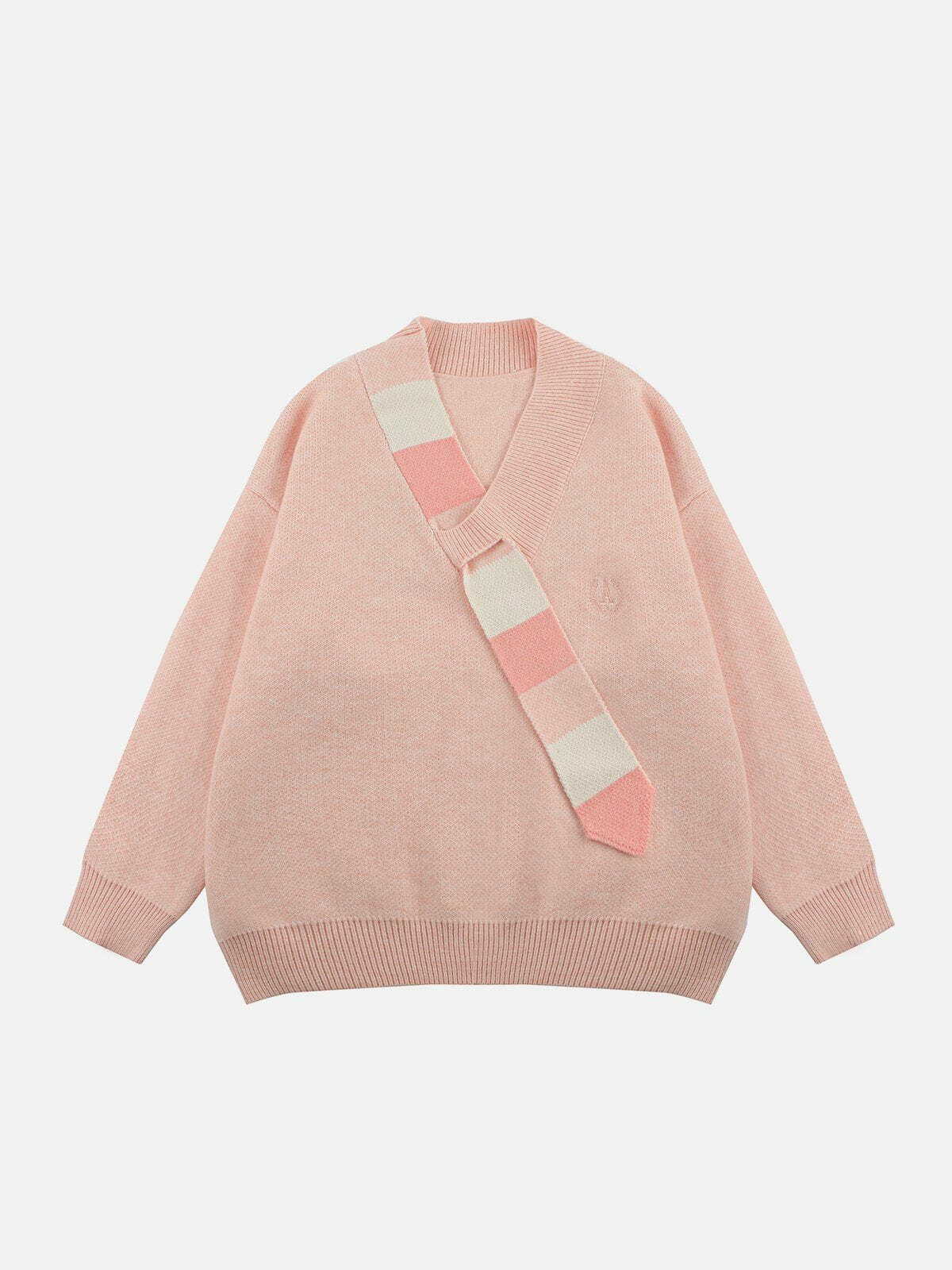 vibrant vneck sweater chic & cozy streetwear 2493