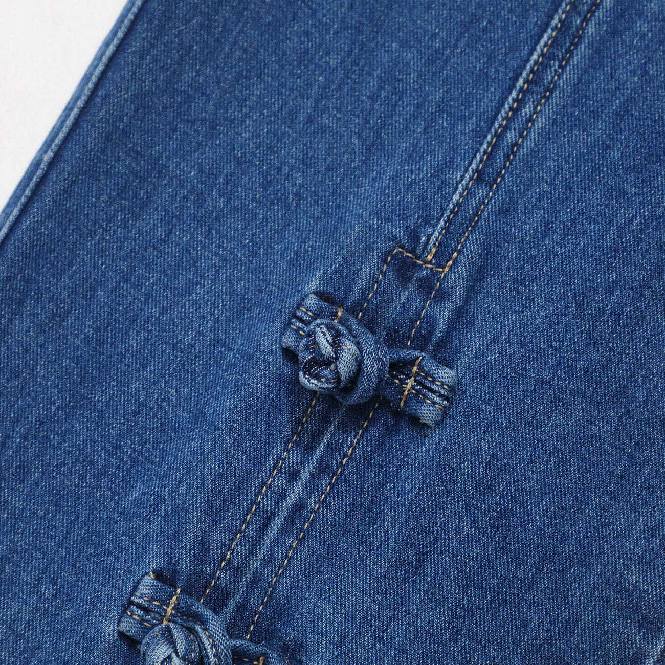 vintage buckle slit jeans edgy streetwear essential 7979