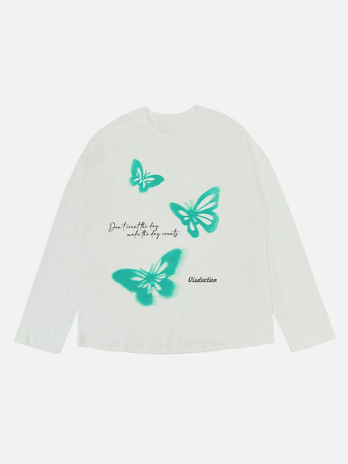 vintage butterfly print sweatshirt quirky & stylish y2k streetwear 5590