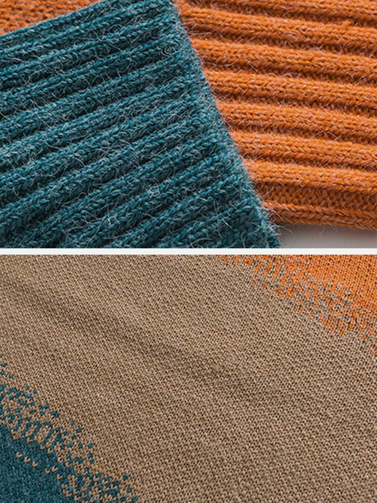 vintage gradient knit sweater edgy streetwear essential 5220