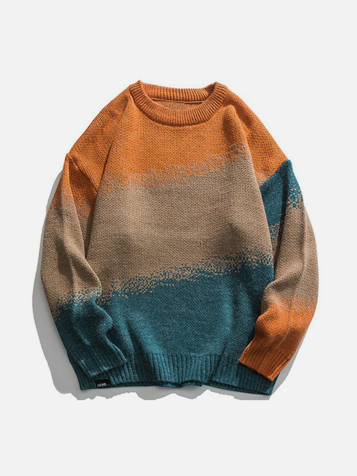 vintage gradient knit sweater edgy streetwear essential 5654