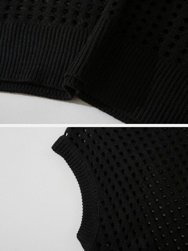 vintage knit vest retro y2k sleeveless pullover 8141