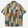 vintage oil painting pipe shirt edgy  retro streetwear print 2521