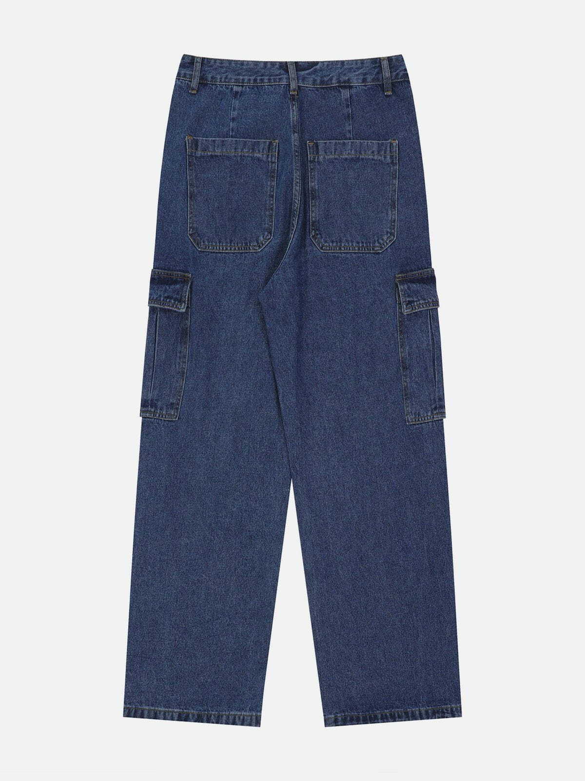 vintage patched pocket jeans edgy y2k streetwear 3271