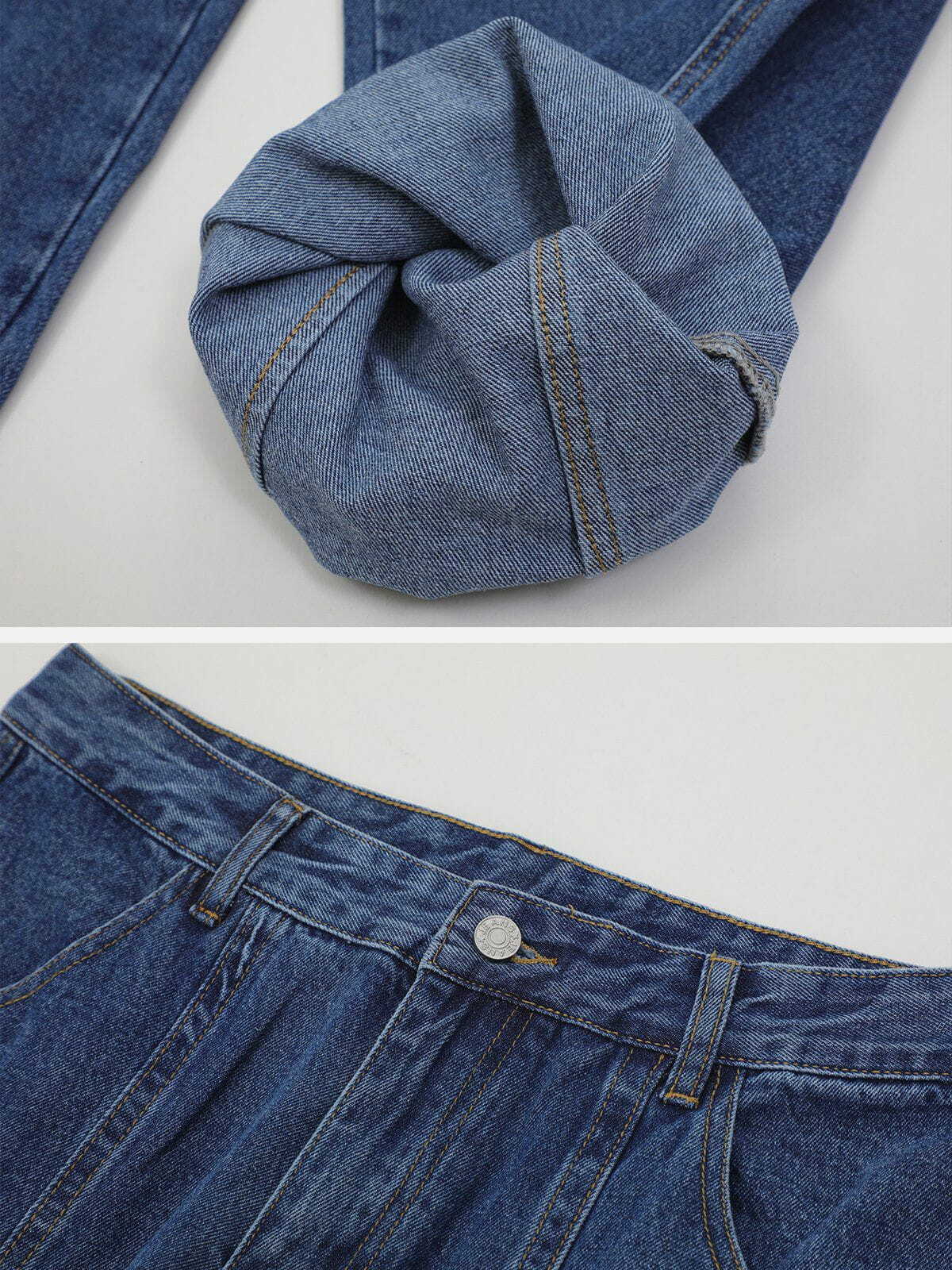 vintage patched pocket jeans edgy y2k streetwear 6534