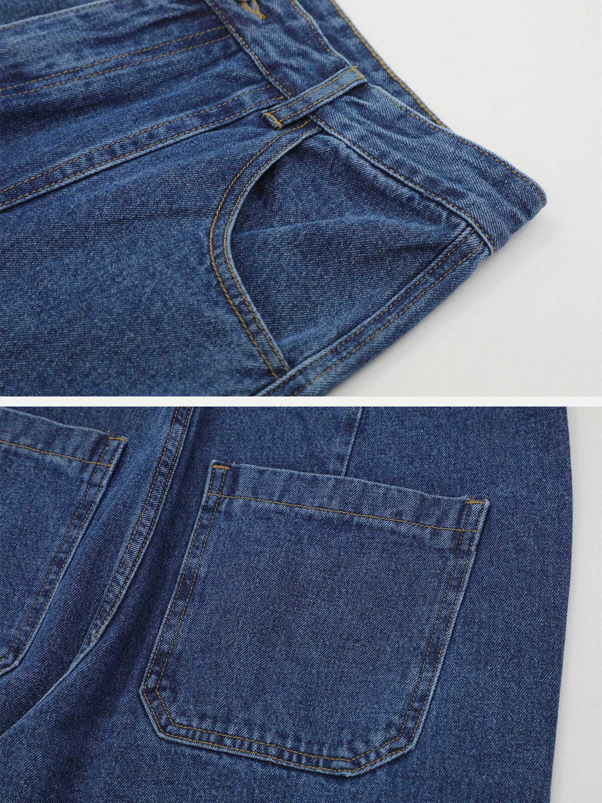 vintage patched pocket jeans edgy y2k streetwear 7603