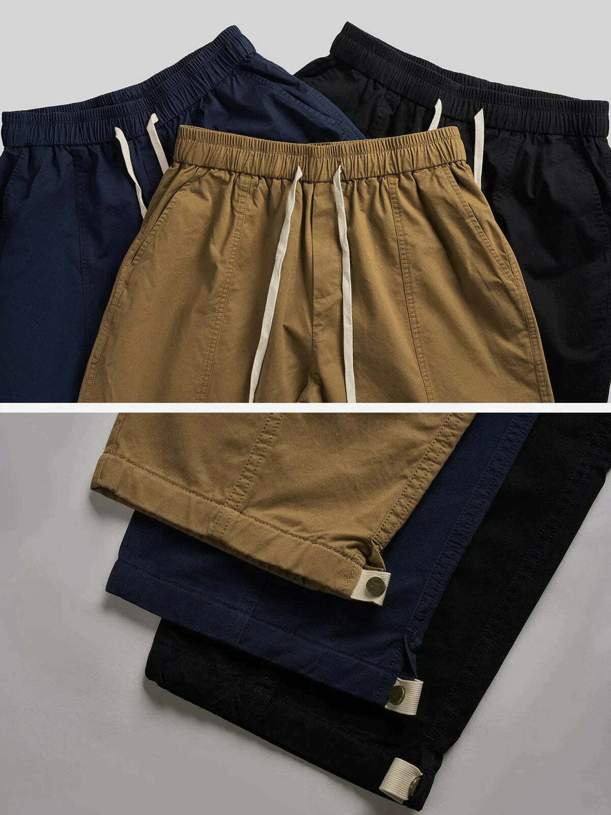 vintage solid color loose pants urban sophistication & comfort 7107