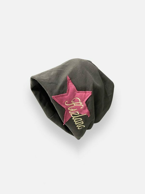 vintage star embroidery hat retro  edgy streetwear accessory 8163