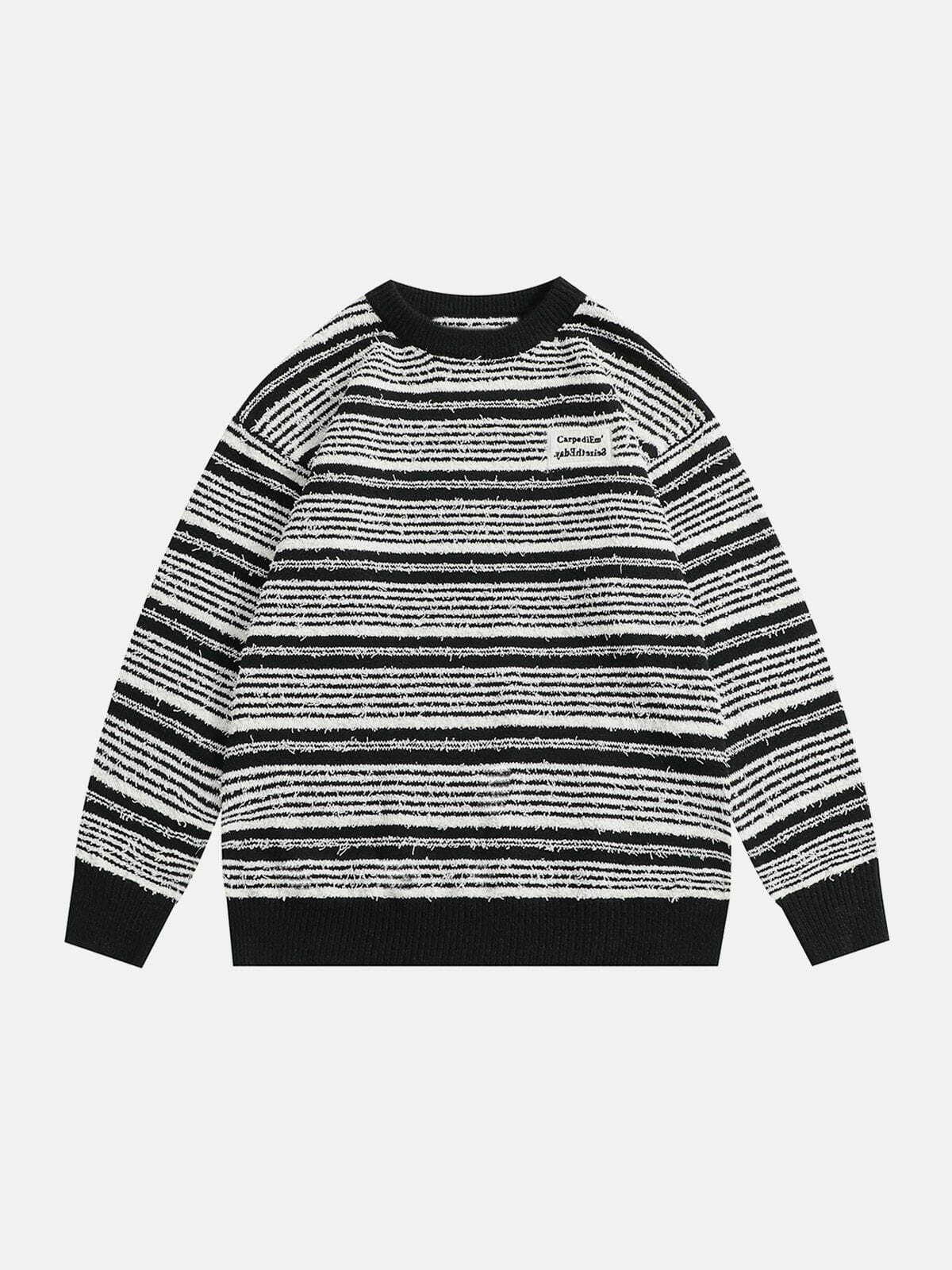 vintage stripe sweater urban retro chic 5596