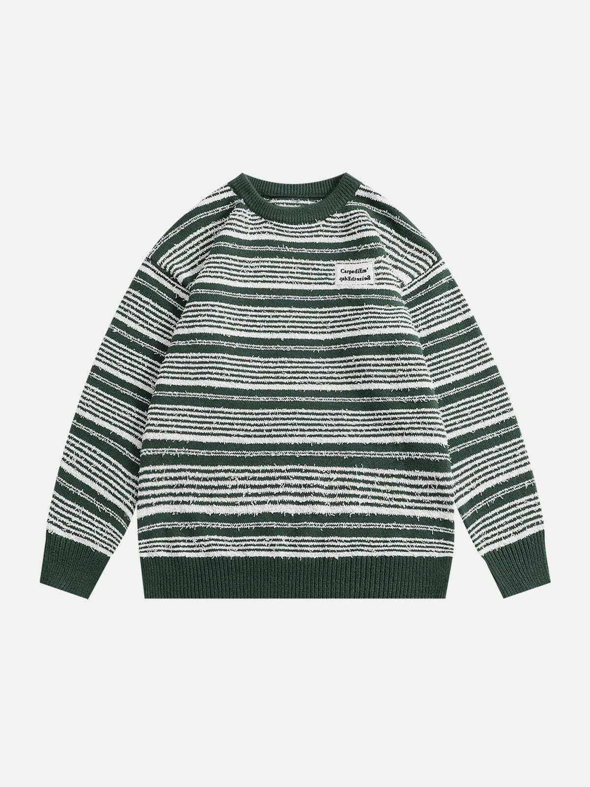 vintage stripe sweater urban retro chic 7617