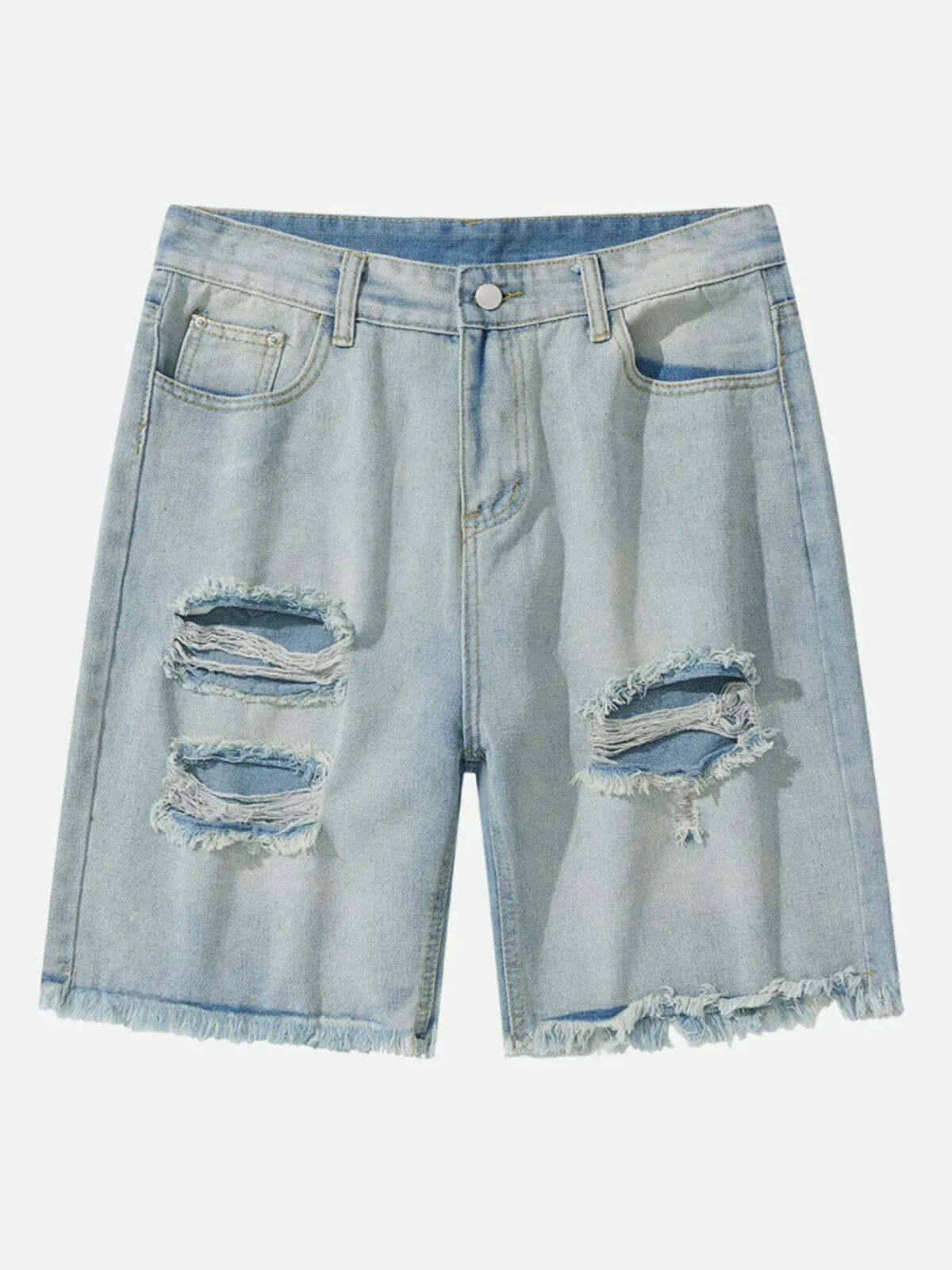 vintage washed denim shorts retro & urban style 2211