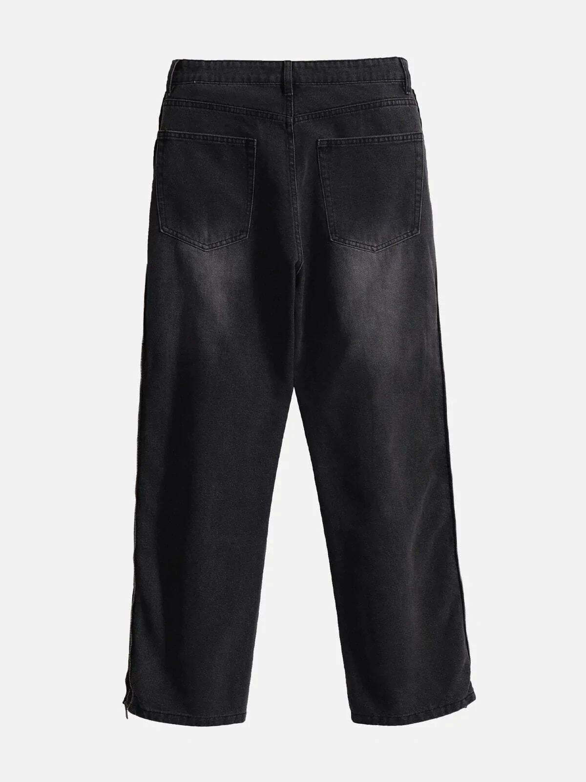 vintage zipup denim pants edgy y2k streetwear icon 2102