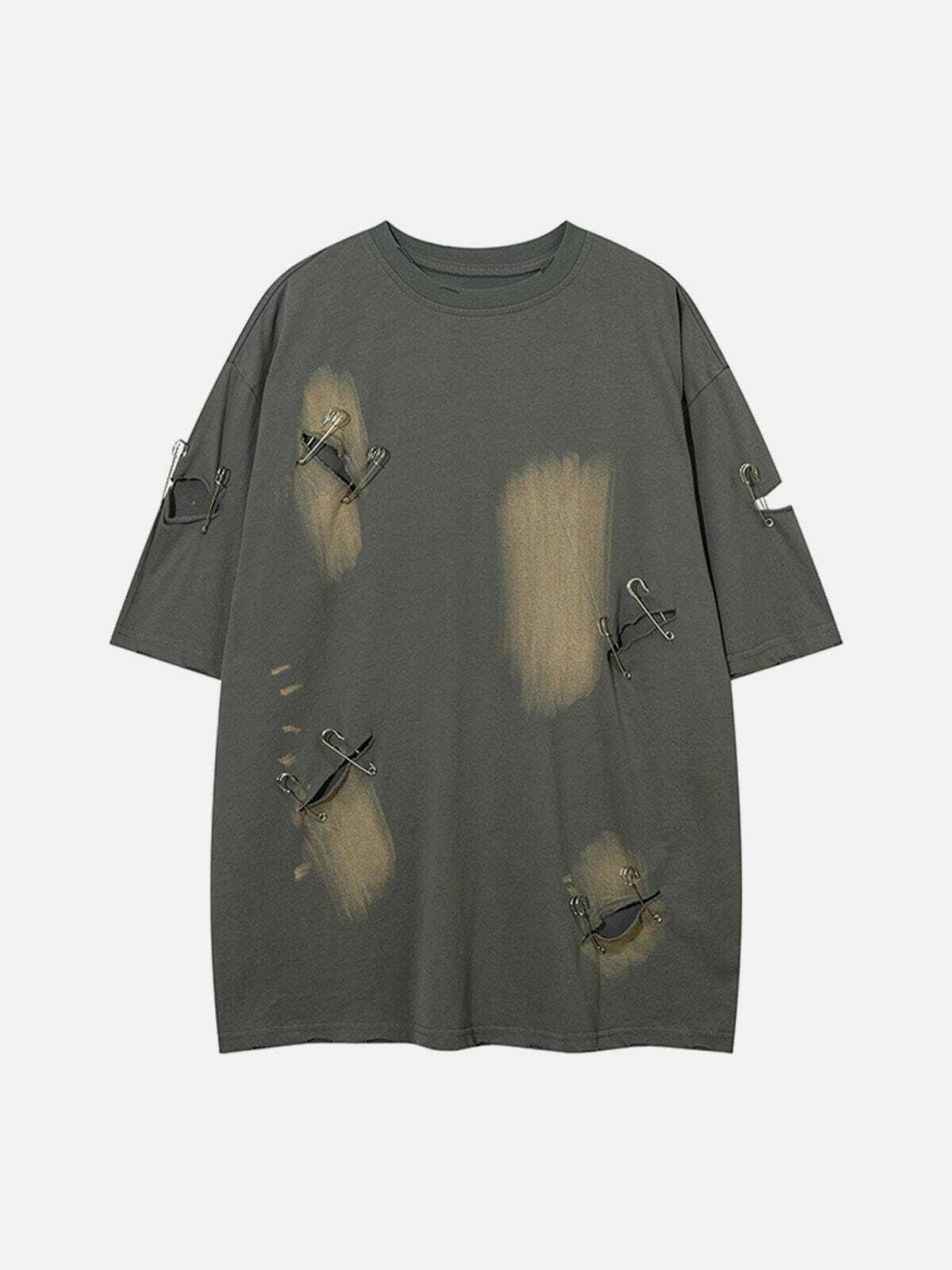washed holes distressed tee edgy streetwear essential 1972