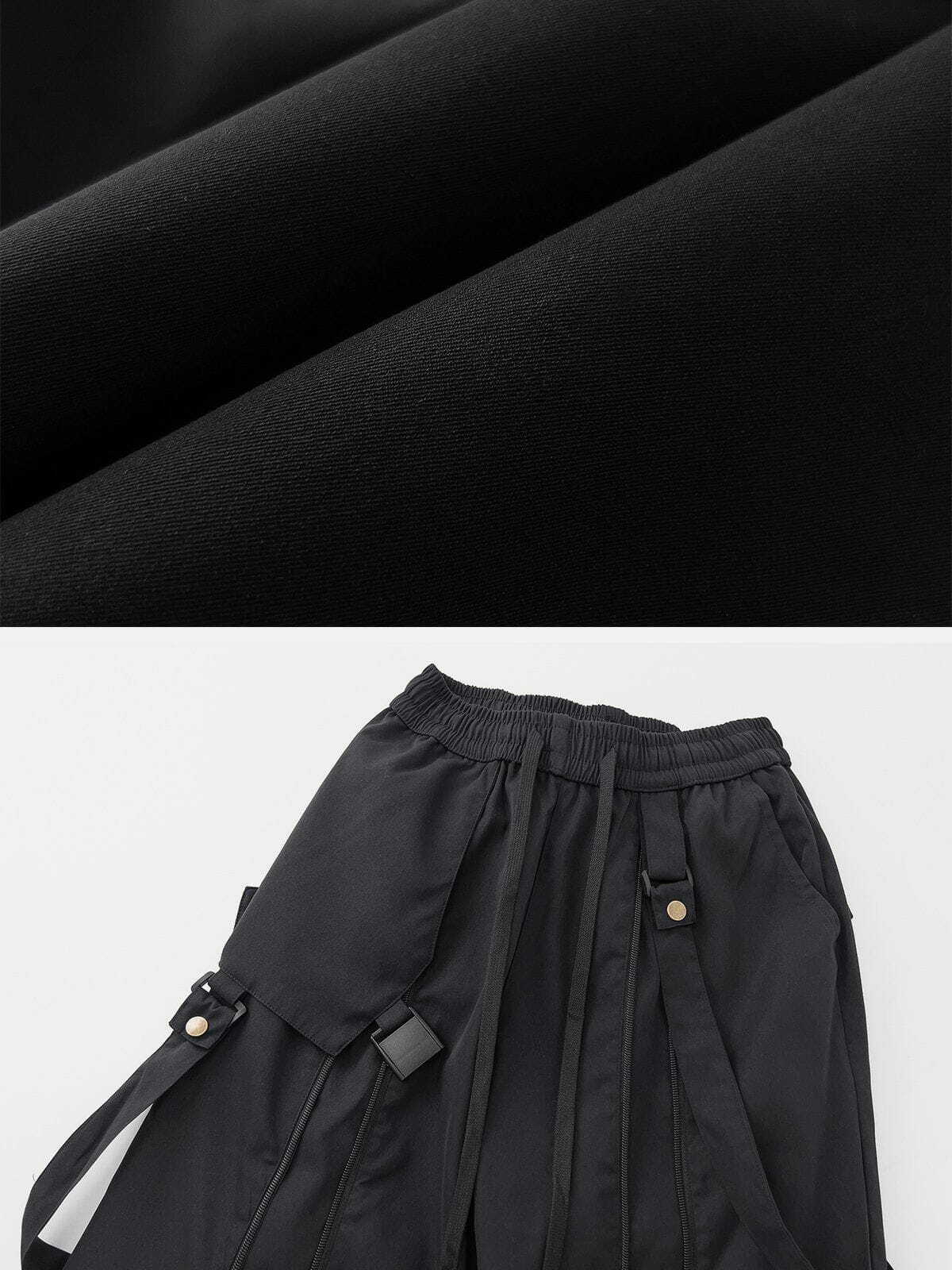 waterproof patchwork pants edgy & innovative streetwear 1801