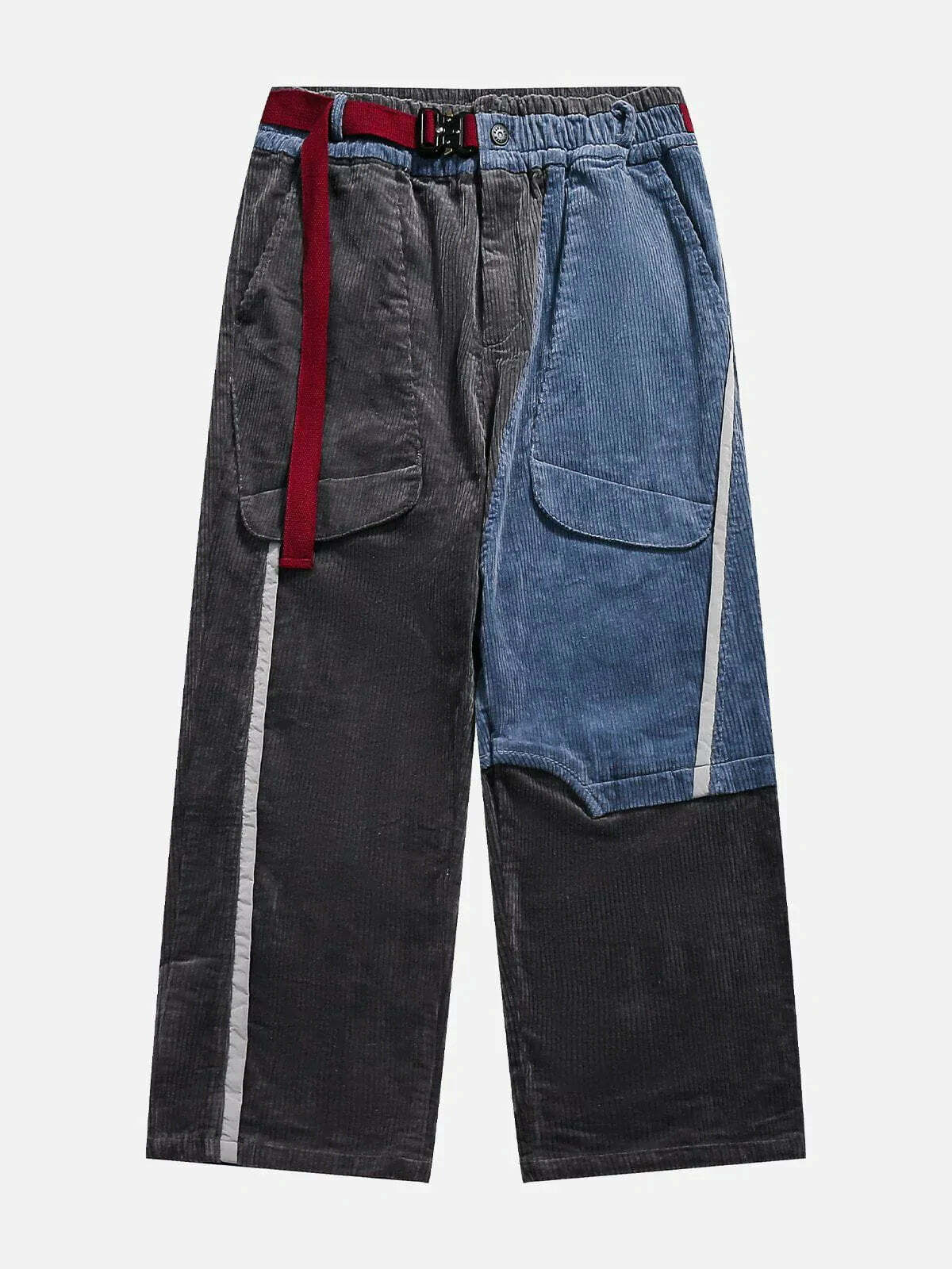wideleg patchwork corduroy pants retro & edgy streetwear 5578