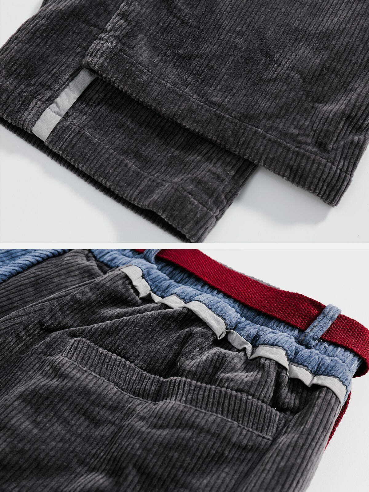 wideleg patchwork corduroy pants retro & edgy streetwear 7417