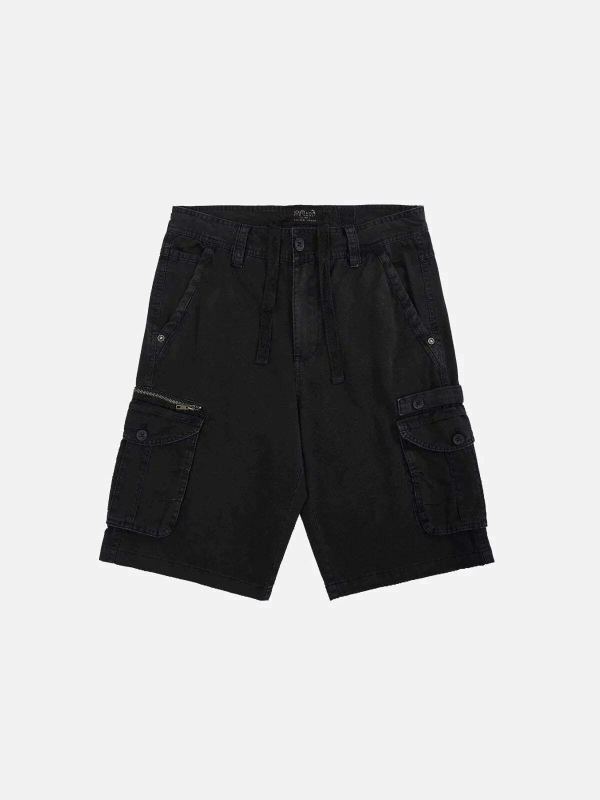 y2k denim cargo shorts multi pocket streetwear 2908