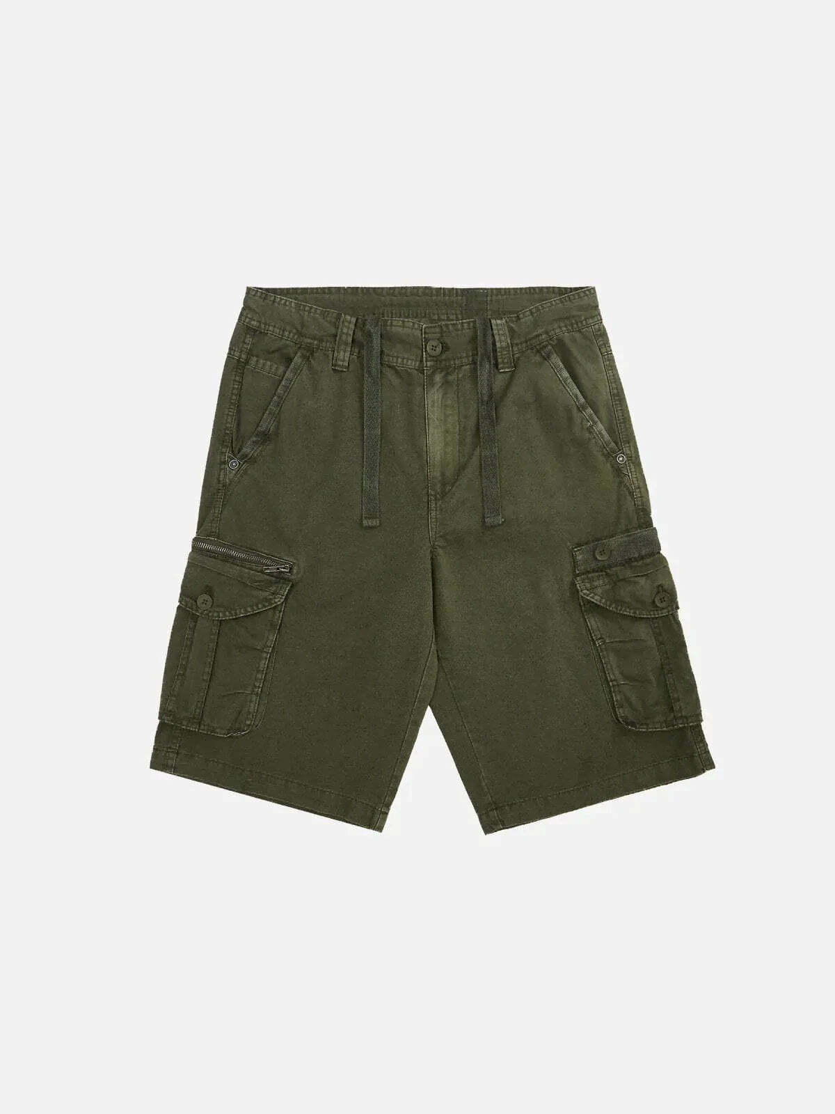 y2k denim cargo shorts multi pocket streetwear 4098