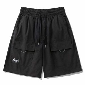 y2k drawstring pocket shorts urban & edgy streetwear 4500