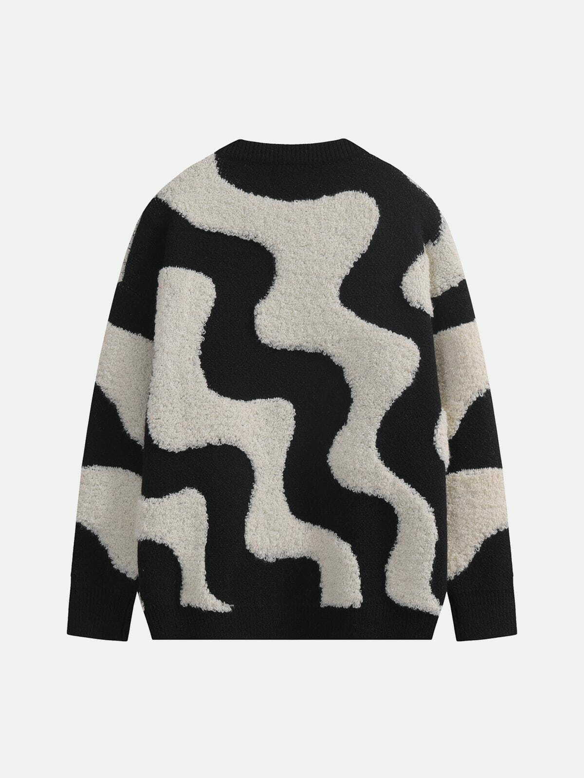 y2k flocking sweater edgy design & retro vibes 3929