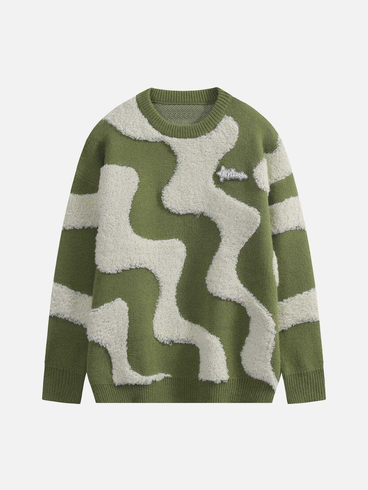 y2k flocking sweater edgy design & retro vibes 6950