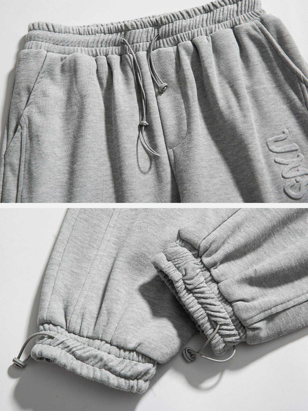 y2k letter print drawstring pants edgy streetwear essential 1093