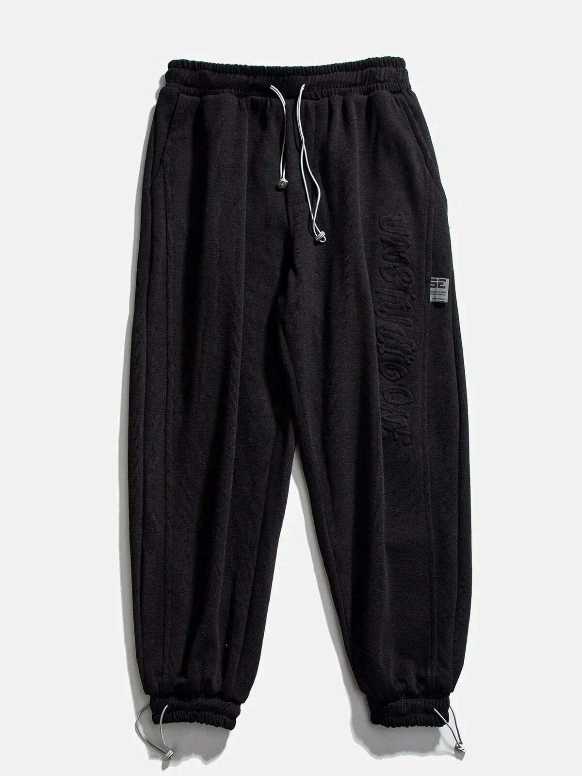 y2k letter print drawstring pants edgy streetwear essential 7722