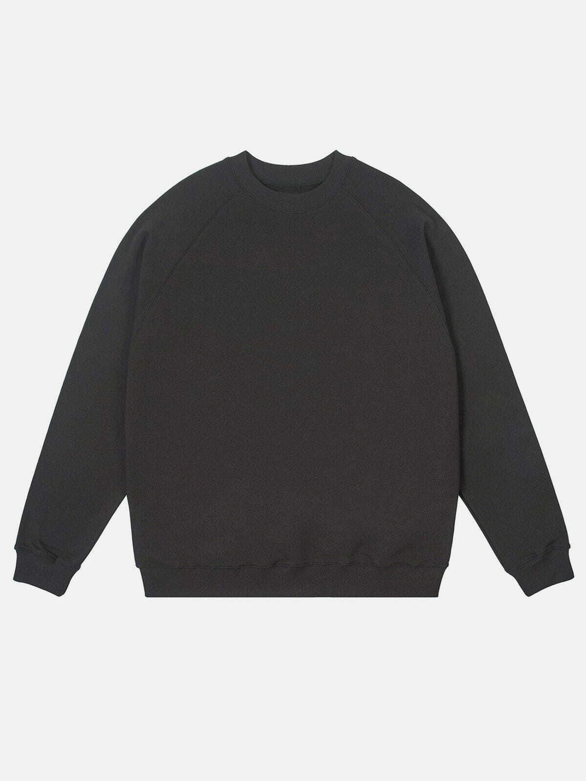 y2k loose raglan neck sweatshirt streetwear essential 3705