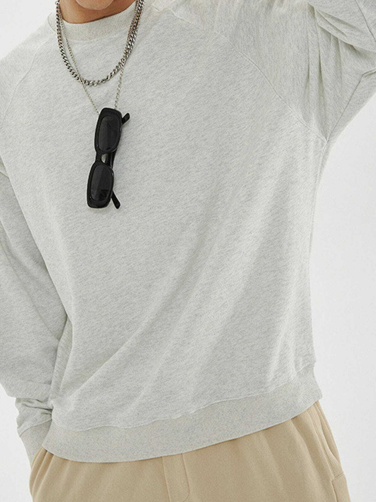 y2k loose raglan neck sweatshirt streetwear essential 3829
