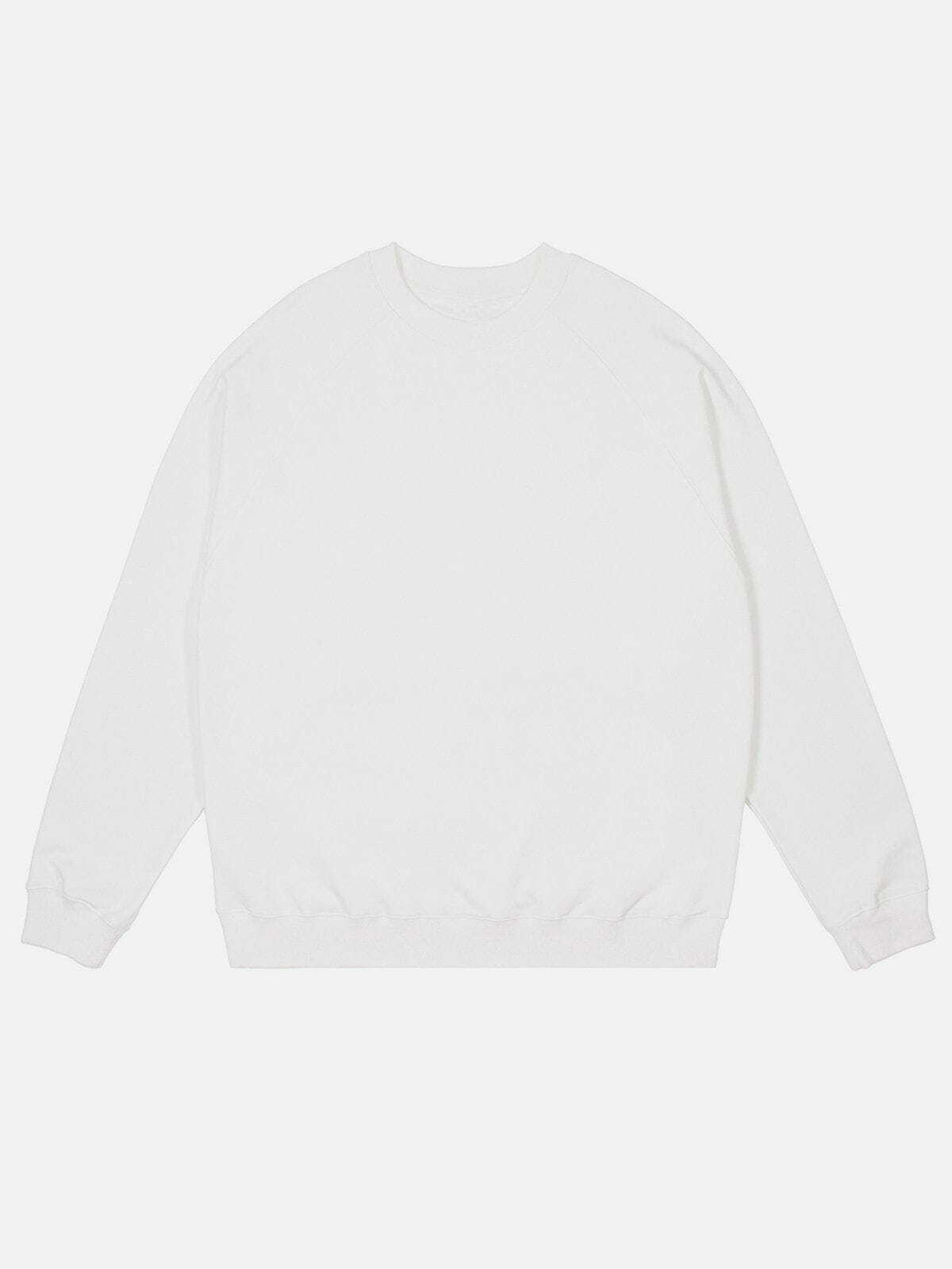 y2k loose raglan neck sweatshirt streetwear essential 4813