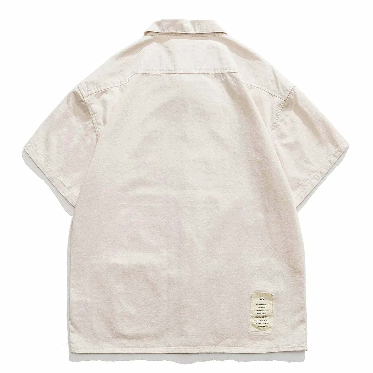 y2k loose tooling short sleeve shirt urban vintage comfort 6921