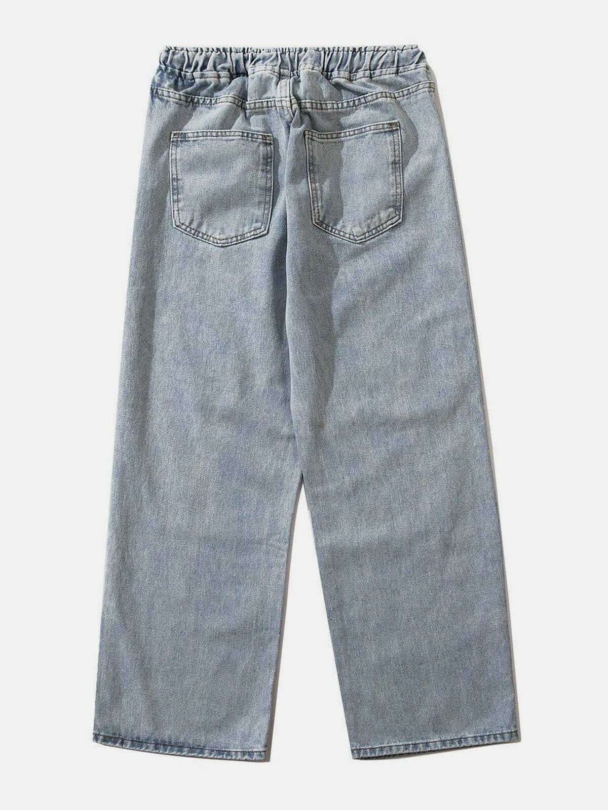y2k printed heart jeans retro chic streetwear 7619