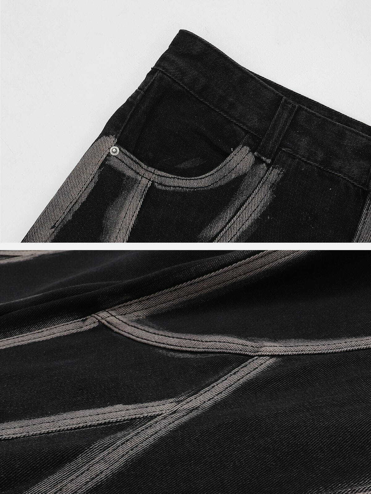 y2k urban line segment jeans sleek & edgy streetwear 4570
