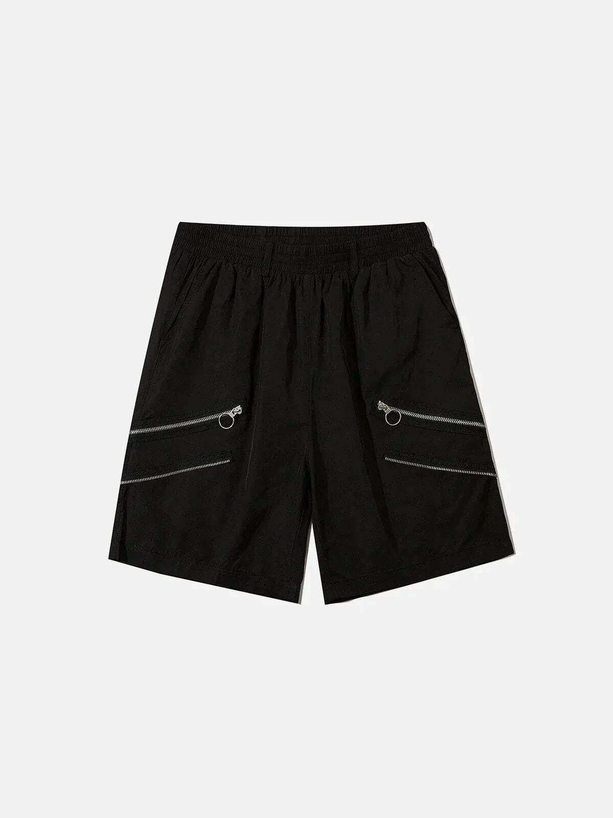 y2k zip shorts edgy urban fashion icon 7817