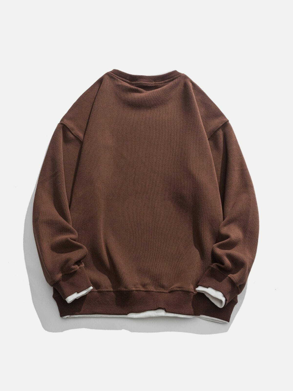 youthful fake two sweatshirt edgy  retro streetwear top 1863