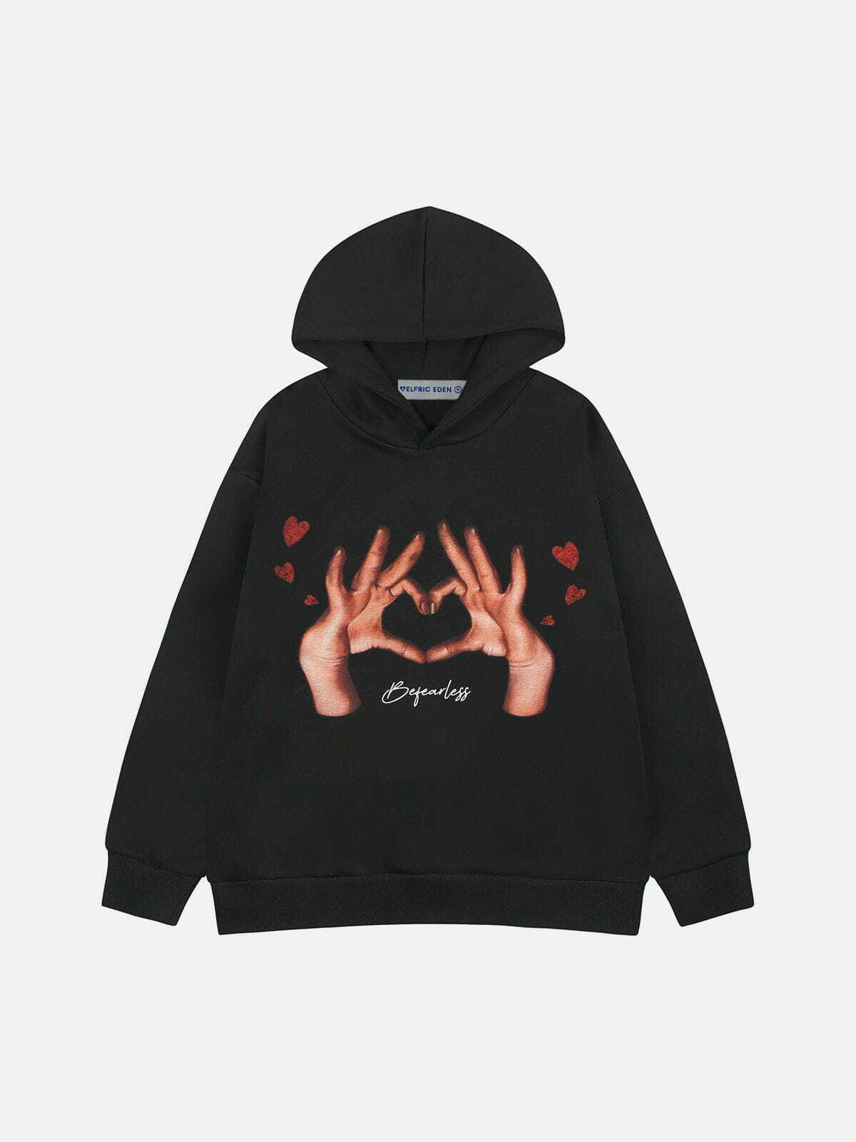 youthful finger love hoodie quirky & vibrant streetwear 7990